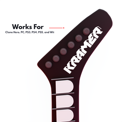 Custom Guitar Hero Controller • Guitar Hero Kramer Striker • Raspberry Pi • Fully Modded • AngelCustomGuitars